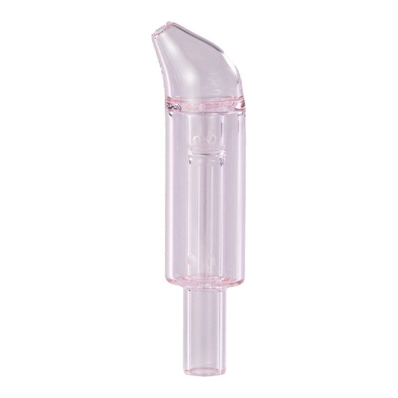 Colored Glass Accessories Curved Mini Bubbler Pink