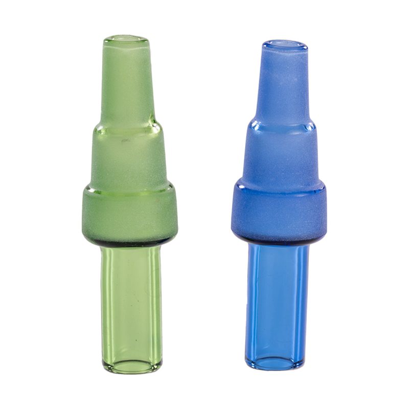 colored glass accessories water pipe adapter blue green front view 1