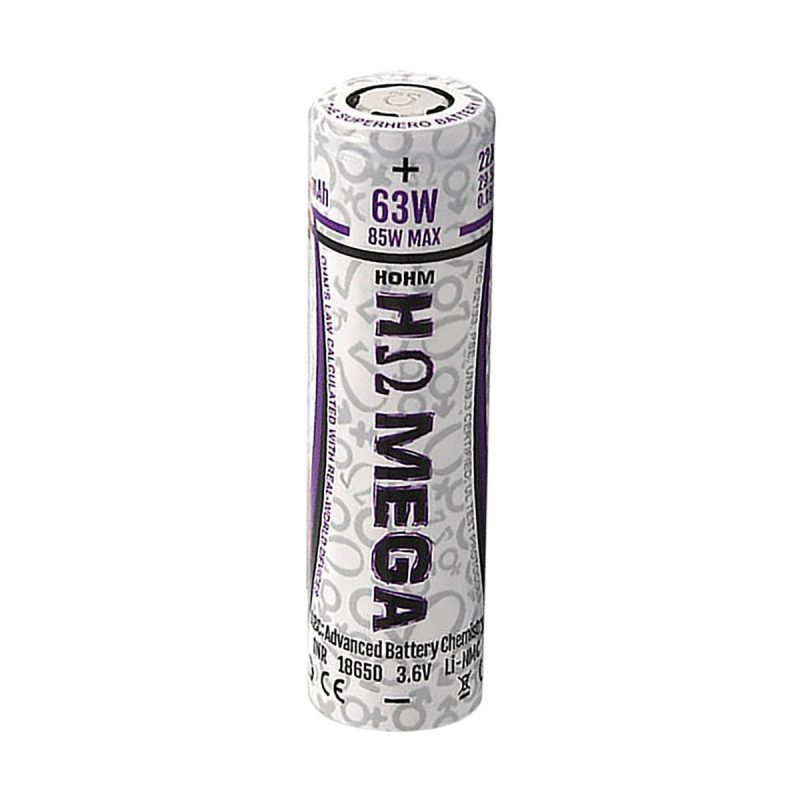 hohm tech mega 18650 2500 mah 22 a battery front view