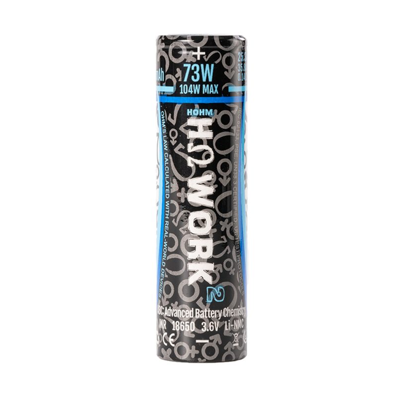 hohm tech work v2 18650 2547mah 25.3a battery