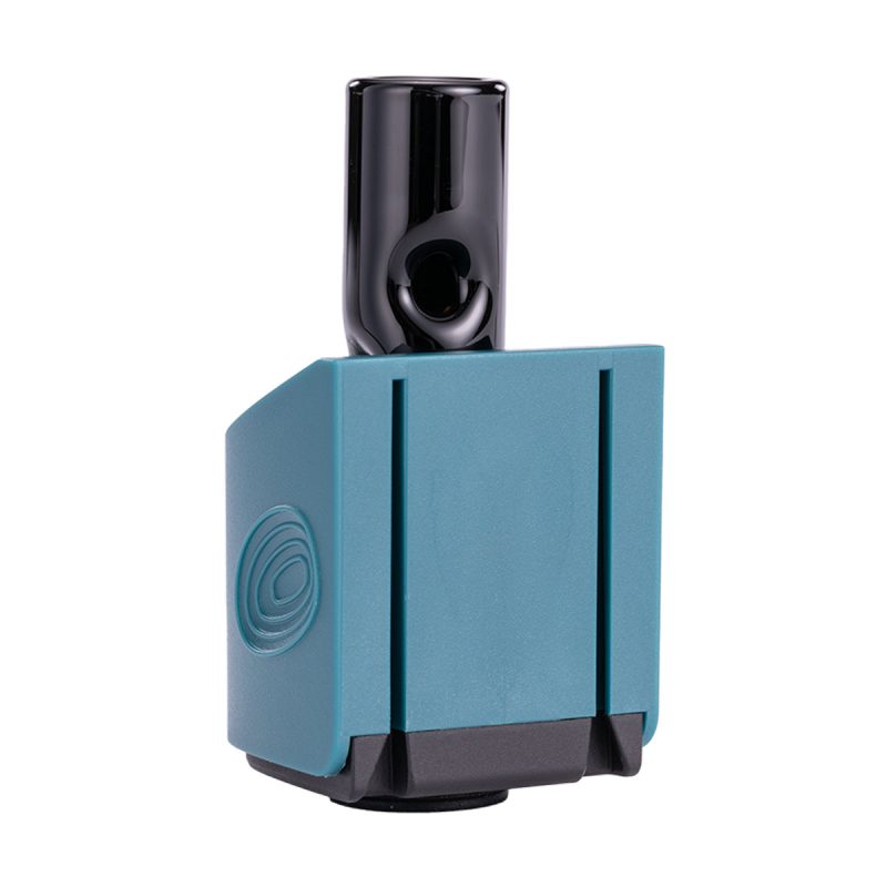 magnetic accessory attachment teal and dimpled stem for planet of the vapes one back view