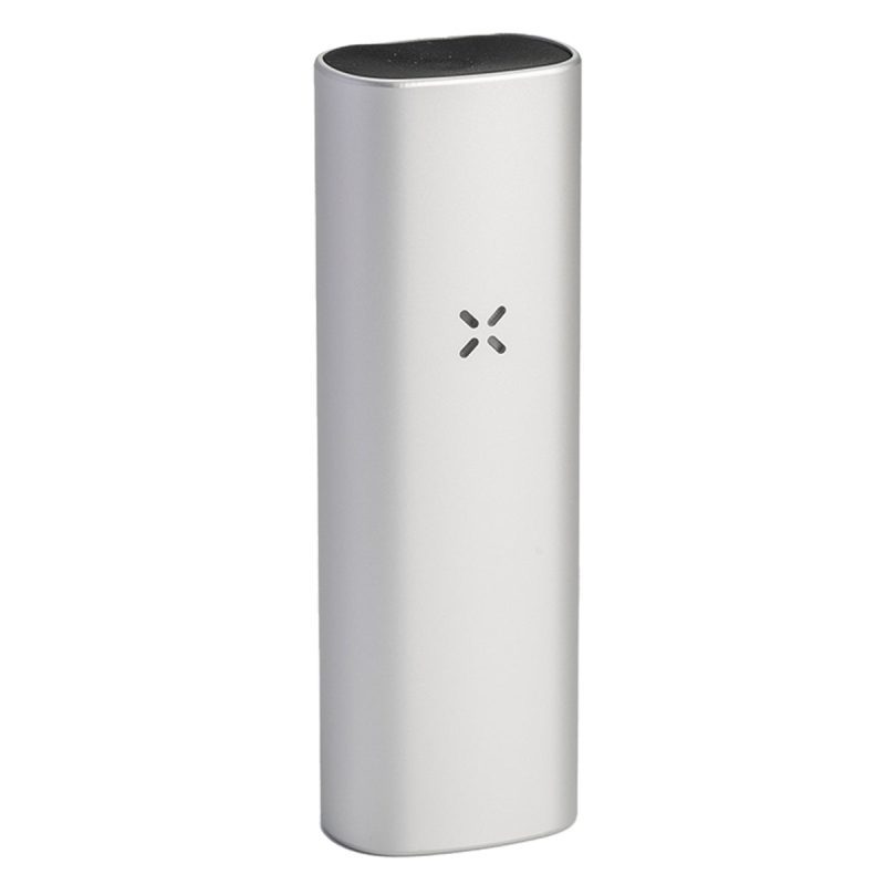 pax mini silver vaporizer tilted view