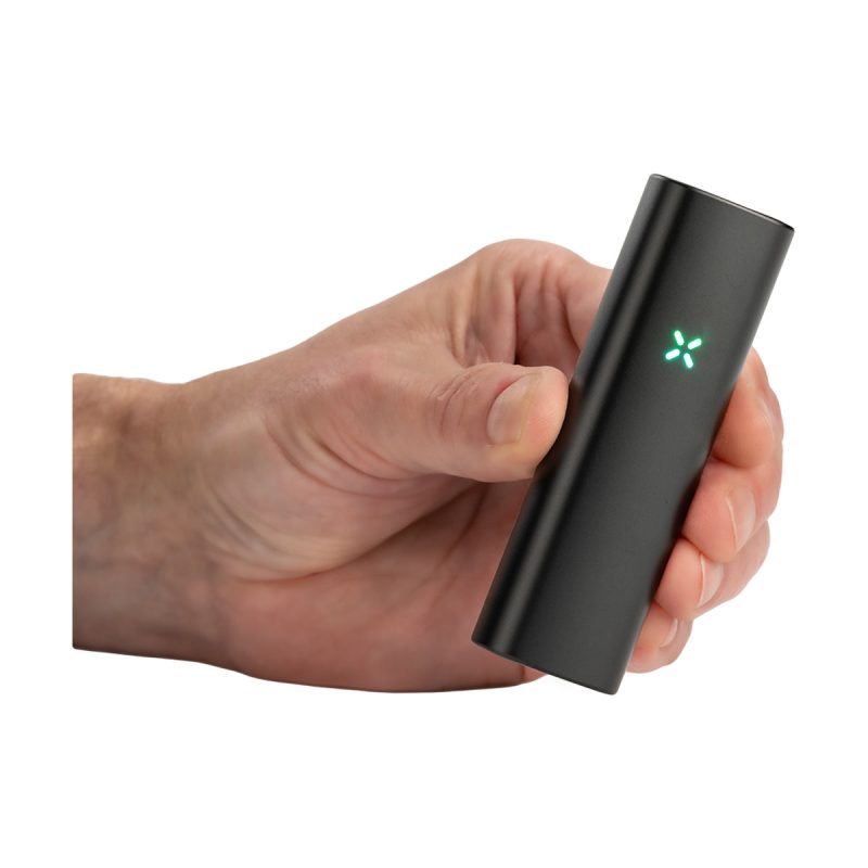 pax plus vaporizer onyx in hand shot