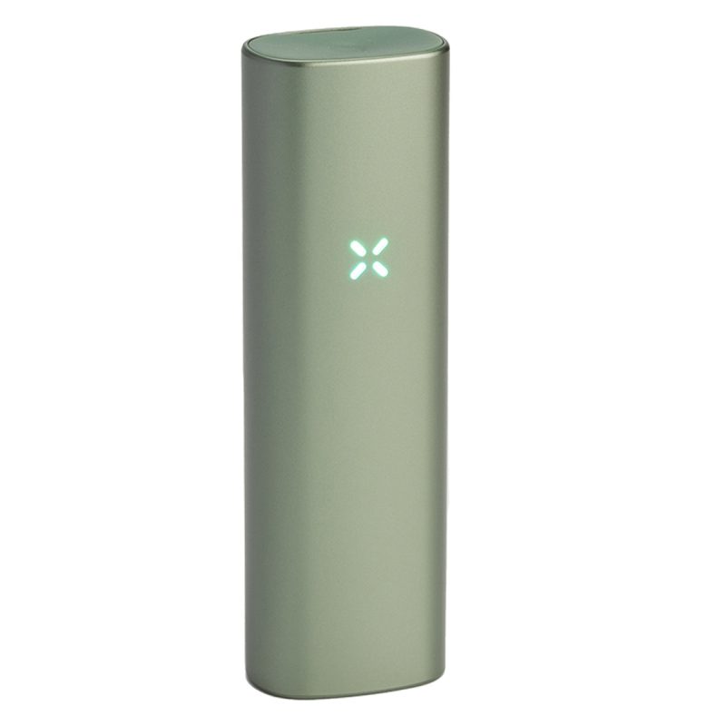 pax plus vaporizer sage with led lights tilted view