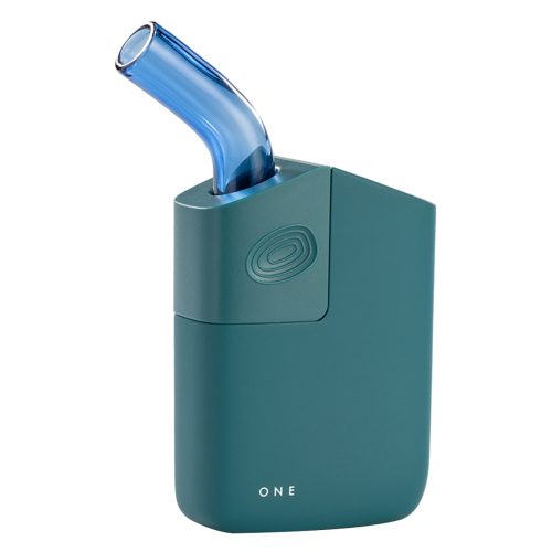 planet of the vapes one teal with bent glass mouthpiece blue