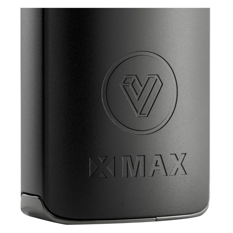 potv xmax starry v4 vaporizer black close view of logo