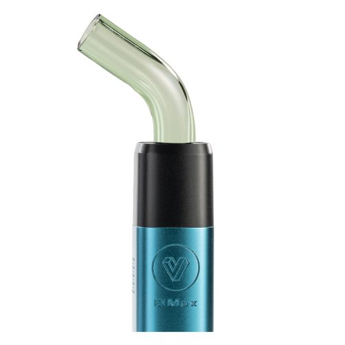 potv xmax v3 pro blue with bent glass mouthpiece green