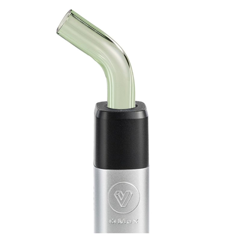 potv xmax v3 pro silver with bent glass mouthpiece green