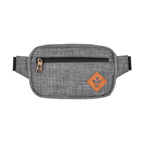 Revelry The Companion Smell Proof Crossbody Bag Crosshatch Grey Front View