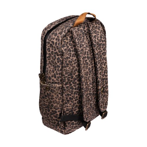 revelry the escort smell proof backpack leopard back view