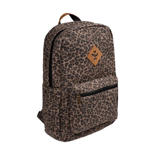 Revelry The Escort Smell Proof Backpack Leopard Front View