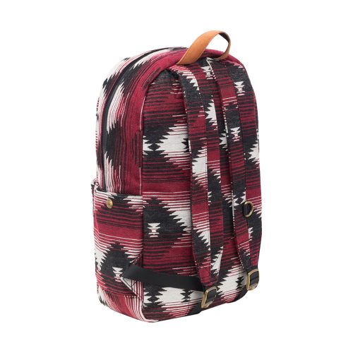 revelry the escort smell proof backpack maroon pattern back view