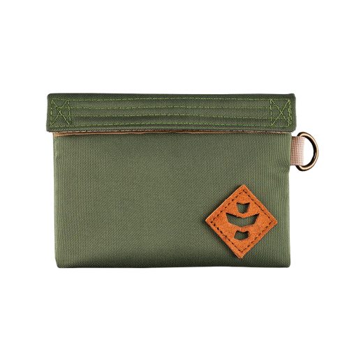 Revelry The mini Confidant Smell Proof Small Stash Bag Green Front View