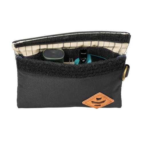 revelry the mini confidant smell proof stash bag black with vaporizers