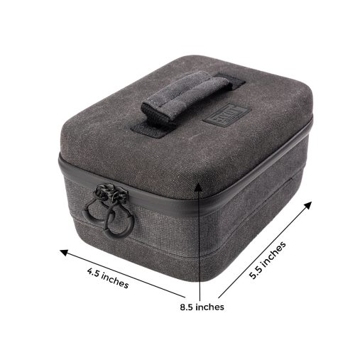 ryot safe case large carbon series travel case black side view measure