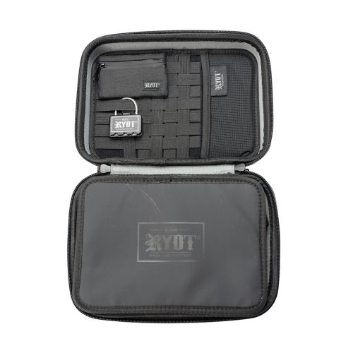 ryot safe case large carbon series travel case open view