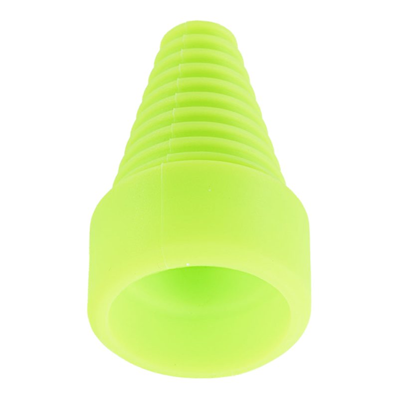 silicon glass stoppers green front bottom view