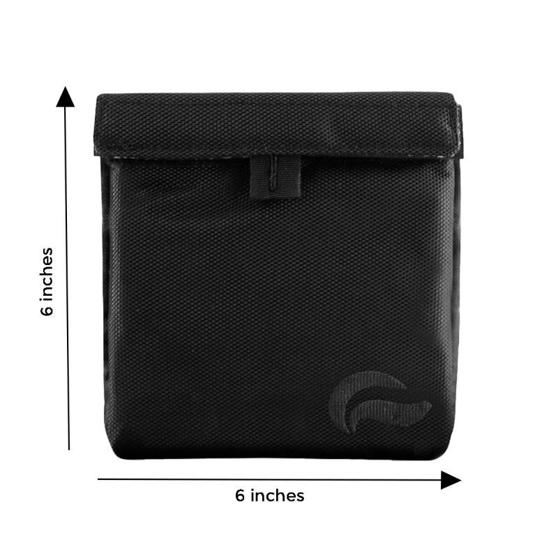 skunk mr slick smell proof bag black front view measure