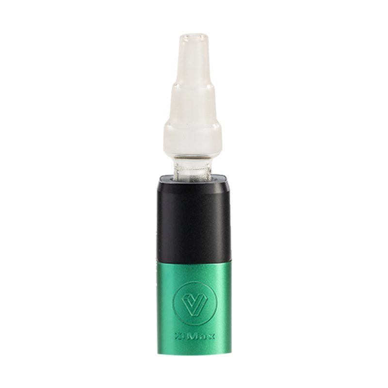 xmax v3 pro potv vaporizer green with water pipe adapter 2