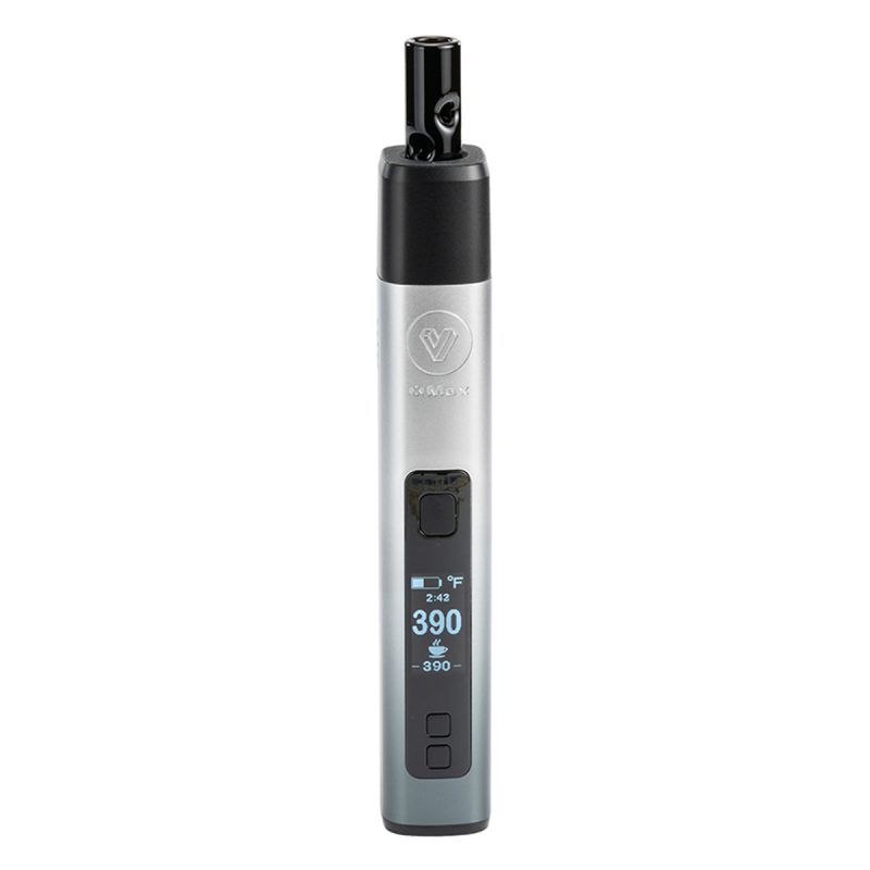 xmax v3 pro potv vaporizer silver front view