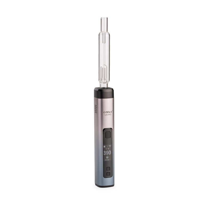 xmax v3 pro vaporizer silver with bubbler