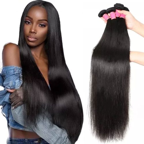 Klaiyi 3 Bundles Brazilian Straight Virgin Human Hair 100 Unprocessed Virgin Human Hair Extension