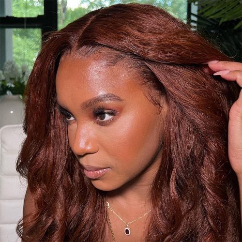 Klaiyi Kinky Straight Reddish Brown Lace Front Wig Human Hair Auburn Copper Color for Women1 9b6440d8 547f 414c aec6 e47849f3a4f5