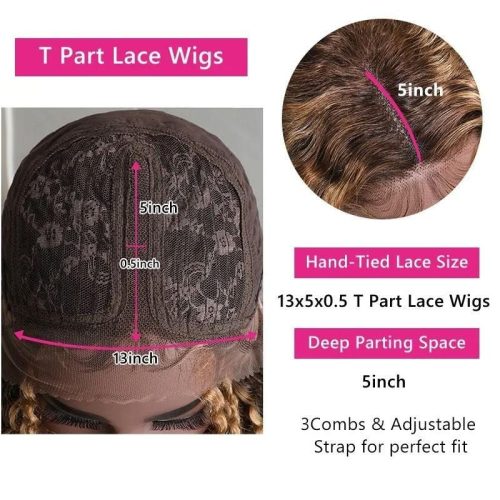 Klaiyi Ombre Highlight 13x5x1 T Part Lace Front Wig Bouncy Jerry Curl 100 Virgin Human Hair Lace Wigs with Baby Hair 4 4f9f618e ebad 4559 bd65 c977ccd3ca88