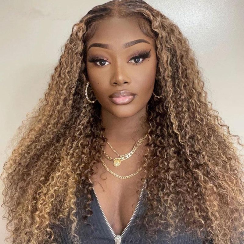 Klaiyi Ombre Highlight 13x5x1 T Part Lace Front Wig Bouncy Jerry Curl 100 Virgin Human Hair Lace Wigs with Baby Hair 4efe55c8 9b38 4ce8 9671 8b6d50429351