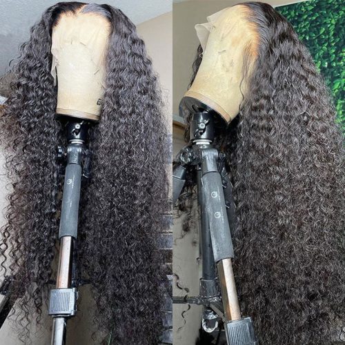 Klaiyi250 DensityCurly13x4HDLaceFrontWigGluelessforWomenFlashSale 4