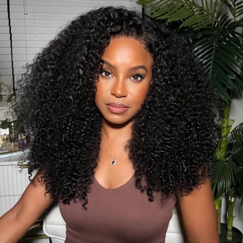 Klaiyi4cKinkyCurly13x4LaceFrontWigVirginHumanHairPrePluckedForWomen 58cce9b6 40cb 4777 a97a 5677430f68c7