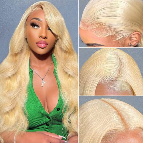 Klaiyi613HoneyBlondeBodyWaveWigLaceFrontVirginHumanHairWigsTransparentLaceWig 1