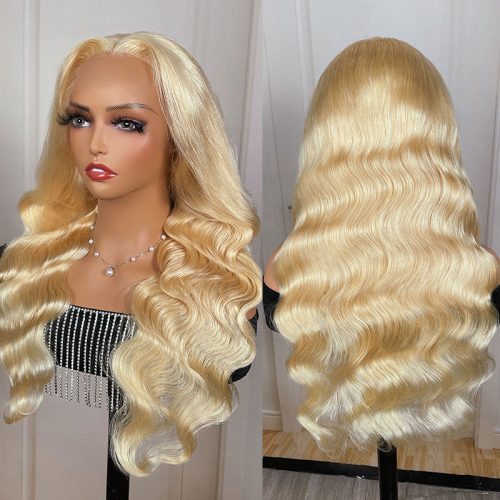 Klaiyi613HoneyBlondeBodyWaveWigLaceFrontVirginHumanHairWigsTransparentLaceWig 6