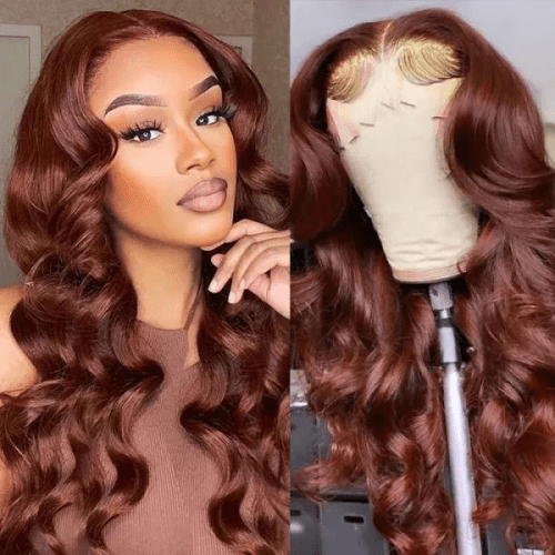 Klaiyi70 OffFlashSaleReddishBrownLaceWigBrunetteAuburnCopperHumanHair 2 43e2c41c 865d 4f43 a608 a217165fc7fc