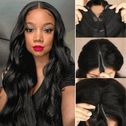 KlaiyiBodyWaveGluelessUPartWigHumanHairNaturalDensityVPartWigsMeetsRealScalpBeginnerFriendly 1 39882285 90d8 47a4 964e f48eecf1ae1e