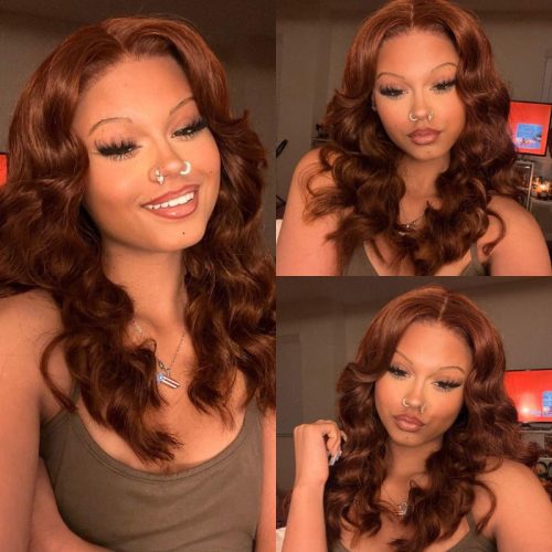 KlaiyiBrunetteAuburnCopper4x4LacePartWigReddishBrownColorVirginHumanHair 3 52b85e32 37d6 49ec 9e35 f0c5a5ea487b