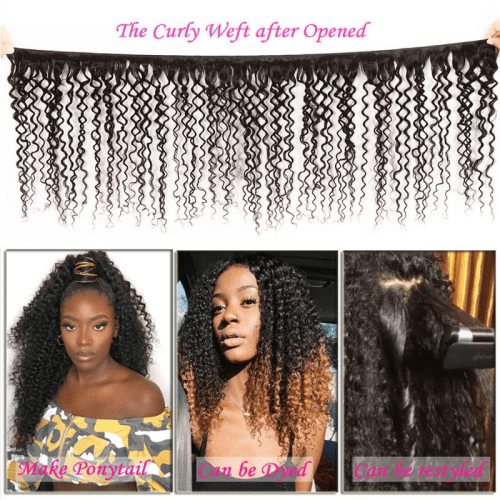 KlaiyiHairDeepCurlyWave3Bundleswith4x4SwissLaceClosure100 VirginHumanHair 4