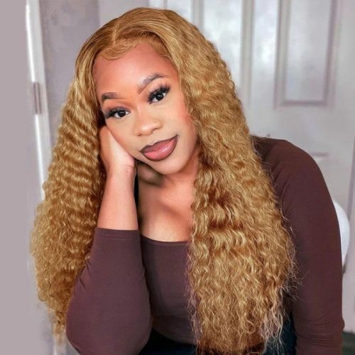 KlaiyiHoneyBlondeWaterWave13x4LaceFrontWig100 HumanHairWigsLightBrownColor 2 8eaf188e 4ffc 4355 9656 baaf2c1485b5