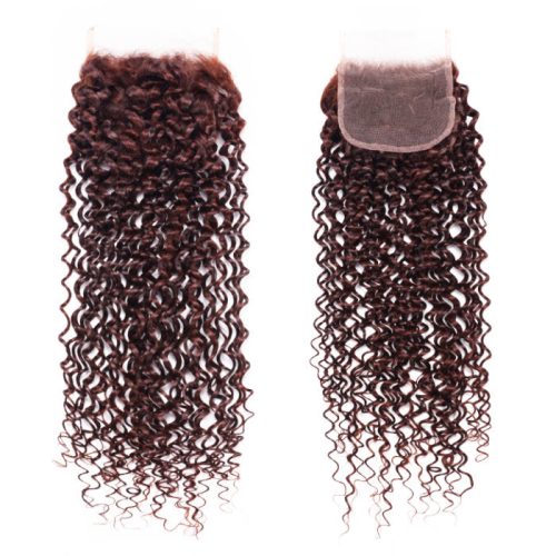 KlaiyiJerryCurl3BundlesHairWeavewithLaceClosureReddishBrownHumanHair 3 613bed2c cddf 490e 8cab 0128e42210e8