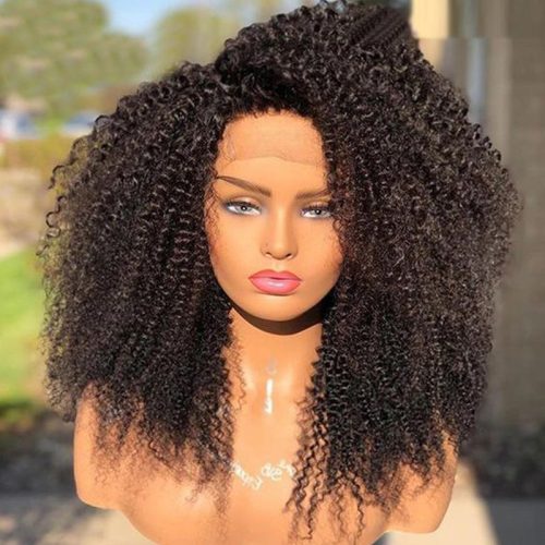 KlaiyiKinkyCurly5x5HDTransparentLaceClosureGluelessWig180 DensityFlashSale 6