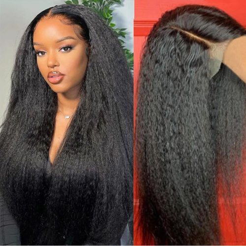 KlaiyiKinkyStraightLaceFrontWigYakiStraightWigVirginHumanHairFlashSale 3 a811132f 1abd 46cc 8826 cd36b719765e