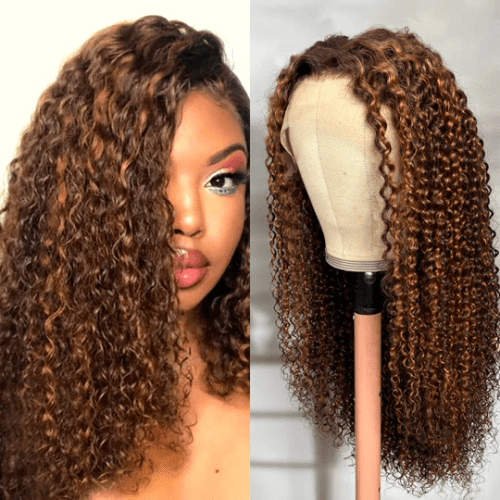 KlaiyiOmbreHighlightPianoColorJerryCurlyLaceFrontWigBrownGoldenHumanHairWigs 1 231dcf4e b067 43c5 a53e 0d8540ae1daf