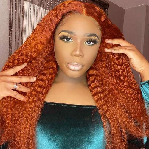 KlaiyiOrangeGingerColorLacePartWigJerryCurlFallMustHavesHumanHairWigs 4 503133e9 cf67 48ba bdd0 1c9826938fdc