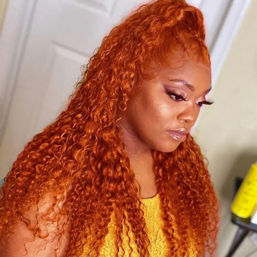 KlaiyiOrangeGingerColorLacePartWigJerryCurlFallMustHavesHumanHairWigs 8 9a563fc6 94fb 483b b102 6b68114cb348