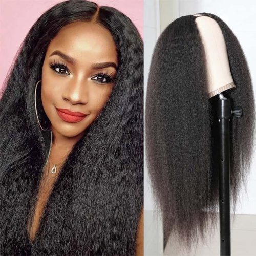 KlaiyiUPartWigBrazilianHairKinkyStraightWigNaturalColor100 HumanHair 6