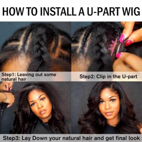 KlaiyiUPartWigHumanHairAfforableGluelessBodyWaveWigs100 HumanHairSuperSoft 4