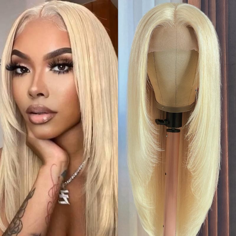 Klaiyi 613BlondeBoneStraightLaceFrontWigswithLayerInnerBuckleVirginHumanHairWigsForWomen 1 7b825bbf 553c 42d5 8ee9 7a2fcb947e63