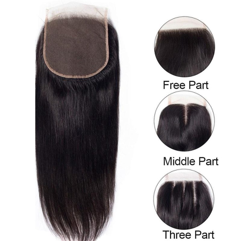 Klaiyi virgin straight hair lace closure