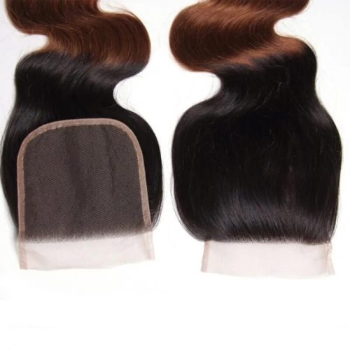 body wave lace closure ombre color2