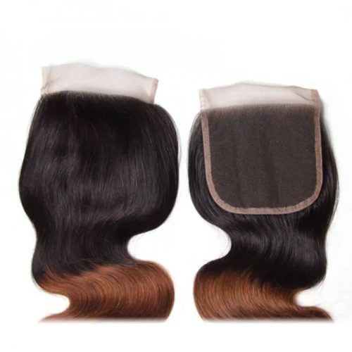 body wave lace closure ombre color4